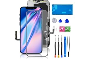 for iPhone 12/12 Pro Screen Replacement 6.1", Bsz4uov 3D Touch Screen LCD Display Digitizer for 12/12 Pro Cell Phone Repair Kits+Waterproof Frame Sticker+Tempered Protector