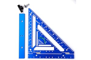 DEEDRR 8.3" Ratter Square Tool with Jig Block - Flatwork and Repetitive Markings Specialty for Precise Carpentry Work,Sherwap Ratter Square Tool(Blue)