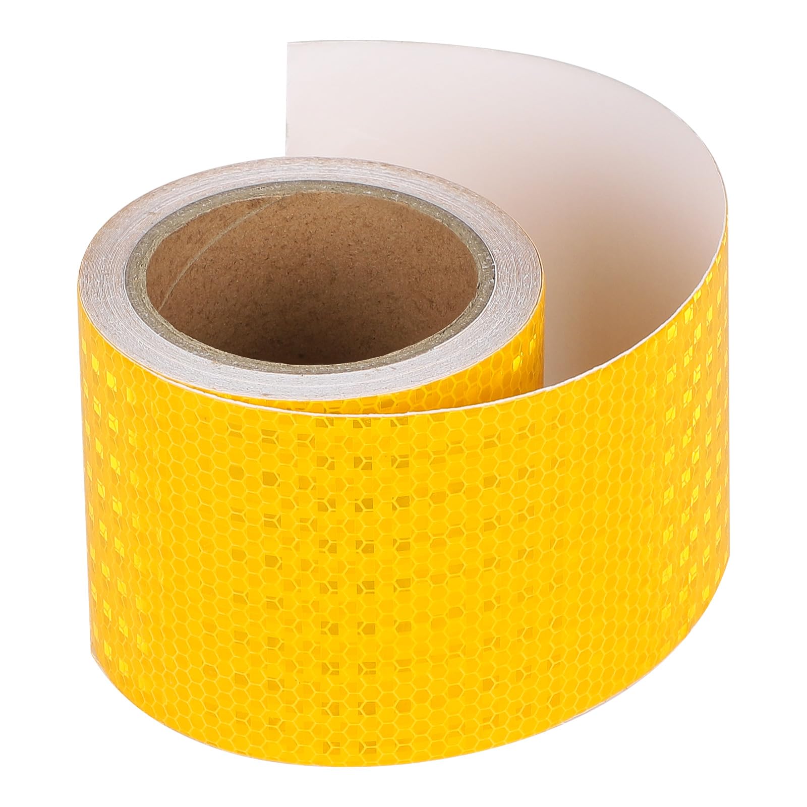 Supaway Reflective Tape Warning Tape Safety Tape Barrier Tape Marking Tape Signal Tape Cut to Size Reflectors Sticker for Vehicles Cars Trailers Boats Outdoor (10 cm x 10 m, Yellow)