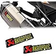 2 Pcs 3D Motorcycle Akrapovic Exhaust Aluminium Sticker Heat Resistant Decals