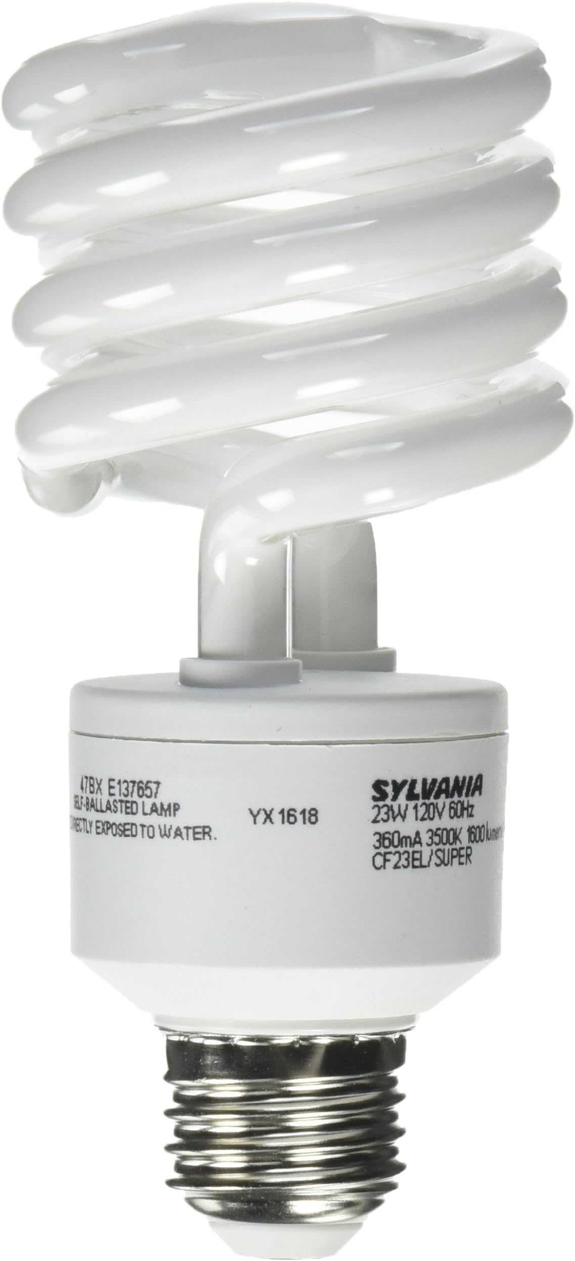 Sylvania 29784 - CF23EL/MINI/DAY/835/RP Twist Medium Screw Base Compact Fluorescent Light Bulb