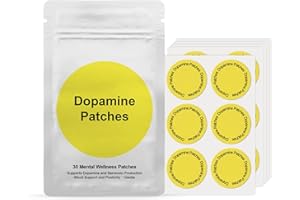 ANSUE Dopamine Patches – 30 Vegan Mood Support Patches – Daily Mental Wellness, Motivation & Positivity – Promotes Natural Dopamine and Serotonin Balance for Clarity & Energy