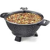 Starfrit The Rock Electric Multi Pot - 4.5L - Rock.Tec Non-Stick - Tempered Glass Lid - Variable Temperature Control