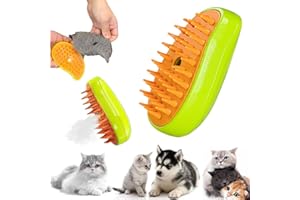 XING CHEN HAI YANG Steamy Cat Brush,3 In1 Steamy Cat Brush,Multifunctional Cat Steamer Brush,Cat Steamer Brush for Massage, Cat Hair Brush for Removing Tangled and Loosse Hair