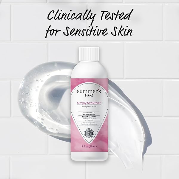 SUMMER’S EVE SIMPLY SENSITIVE DAILY GENTLE ALL OVER FEMININE BODY WASH, 15 FL OZ BOTTLE & 3 FL OZ TRAVEL SIZE BUNDLE