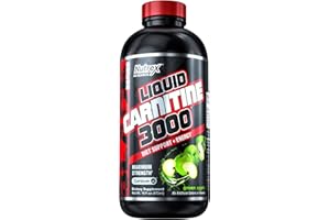 Nutrex Research Liquid Carnitine 3000 | Premium Liquid Carnitine, Stimulant Free, Fat Loss Support | Green Apple, 16 Fl Oz (Pack of 1)