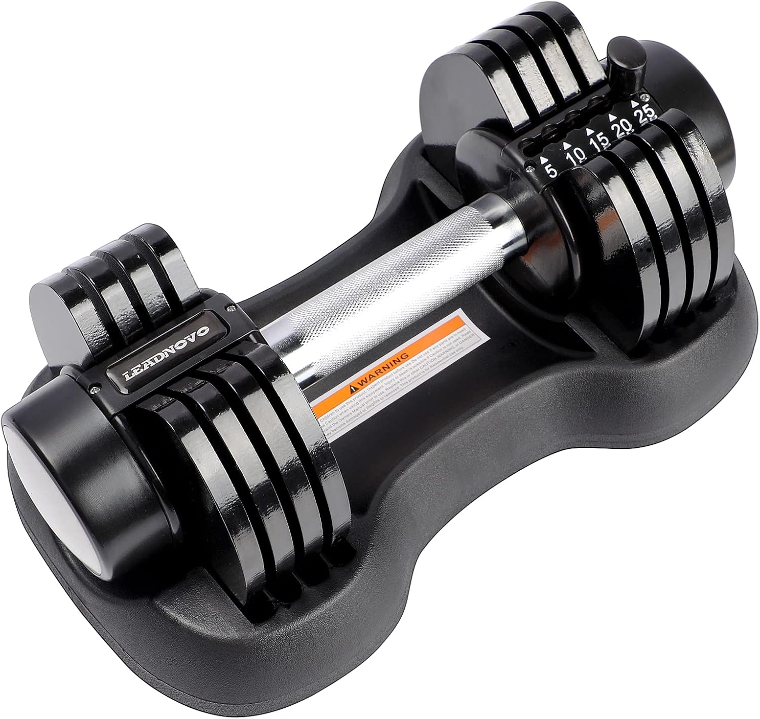 LEADNOVO Adjustable Dumbbells, Single 5-25Lbs Quick Adjust Weight Dumbbells for Home Gym Strength Training Fitness: Sports & Outdoors
