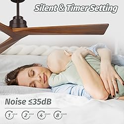 KAPOEFAN 52" Ceiling Fan no Light with