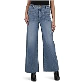 KUT from The Kloth Womens Meg High-Rise Wide Leg Patch Pocket