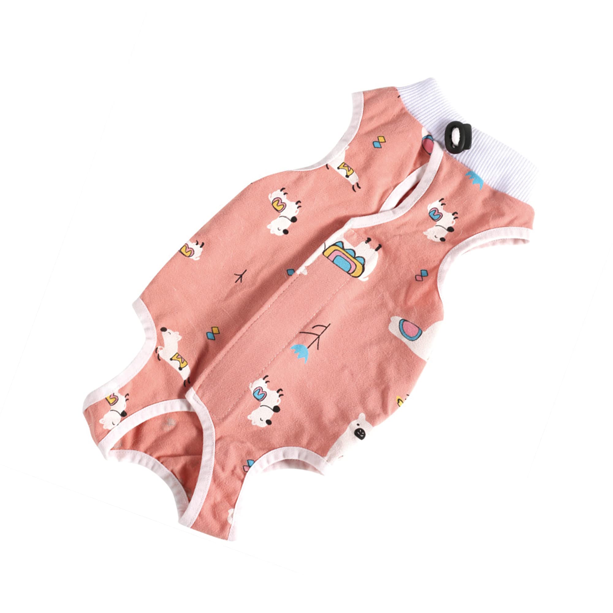 Cat Recovery Suit Post Surgery, Elizabethan Collar & Cone Alternative, Kitten Onesie Pet Surgical Spay Shirt for Abdominal Wounds or Skin Diseases -Darkgrey (L, Alpaca Pattern)