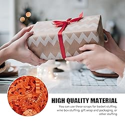 ZEBMOON 2 LB Orange Crinkle Cut Paper Shred Filler