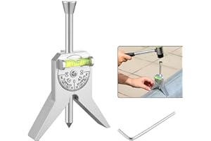 YOOPIN Pipe Center Finder, Magnetic Centering Head Tool to Measure Pipe Diameter 0.5" to 4", Y-Shape Design with Adjustable Dial Bubble Protractor for Pipefitters & Plumbers（sliver）