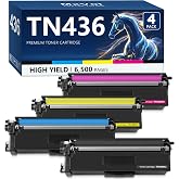 TN436 Toner Cartridge Set Replacement for Brother TN-436 TN433 MFC-L8900CDW | 6,500 Pages Super High Yield for HL-L8360cdw L8260cdw MFC L8900cdw L8610cdw L9310cdw Printer Toner TN-433 TN431 TN-431 4 Pack