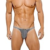 Casey Kevin Men's Thongs Underwear Sexy Lace G-String Bulge Pouch Breathable Panties