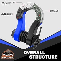 AUTOBOTS Tigertooth Split D Ring Shackles 45,000lb