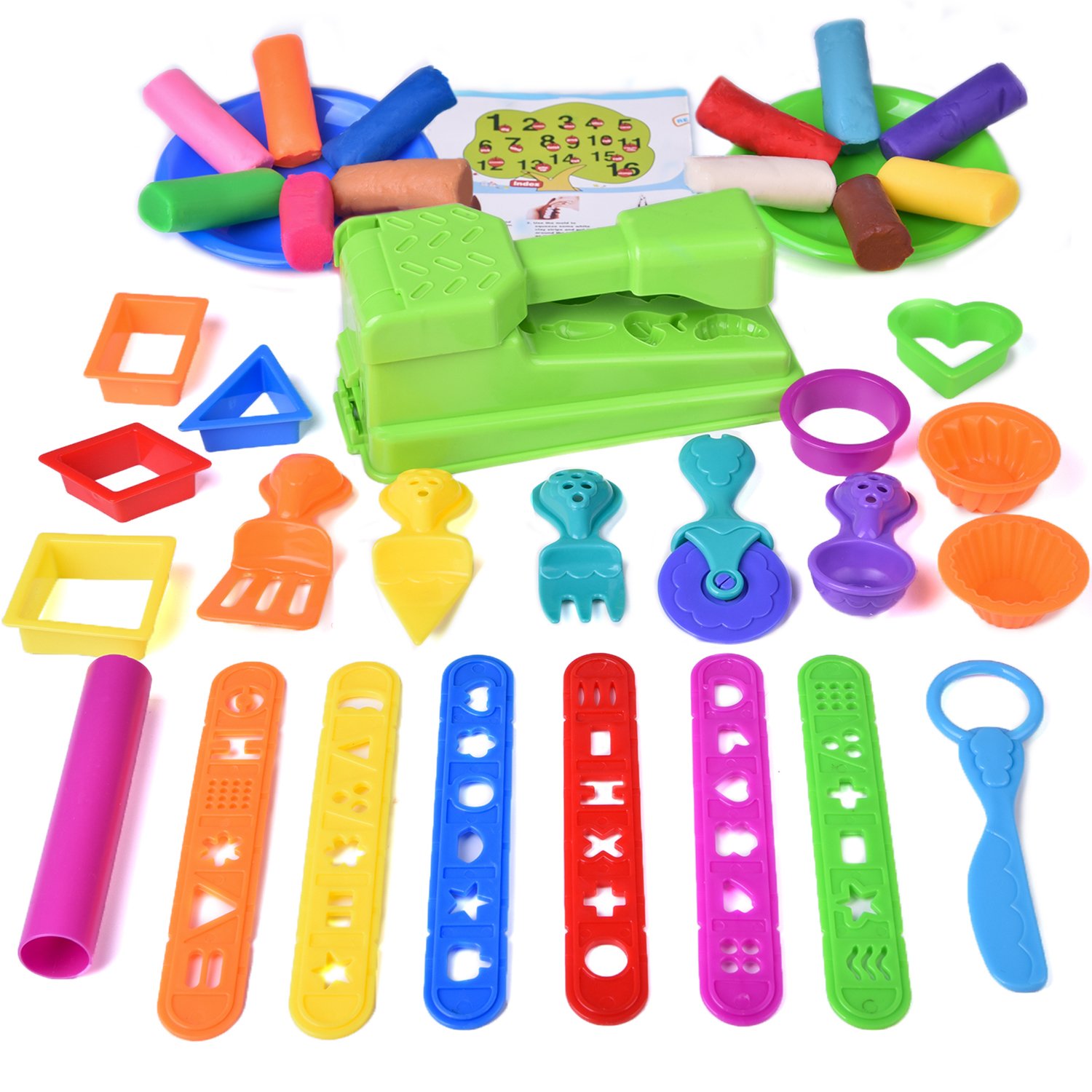 Kids Clay Dough Tool Playset, Toddler Tool Set Play Kitchen Food