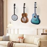 Surplex Guitar Wall Mount Hanger Auto Lock 2 Pack Adjustable Universal Hook view 5
