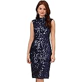 Adrianna Papell Womens Sequin Lace Midi Dress