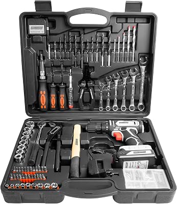 (6) Maletin herramientas con destornillador recargable 20 V