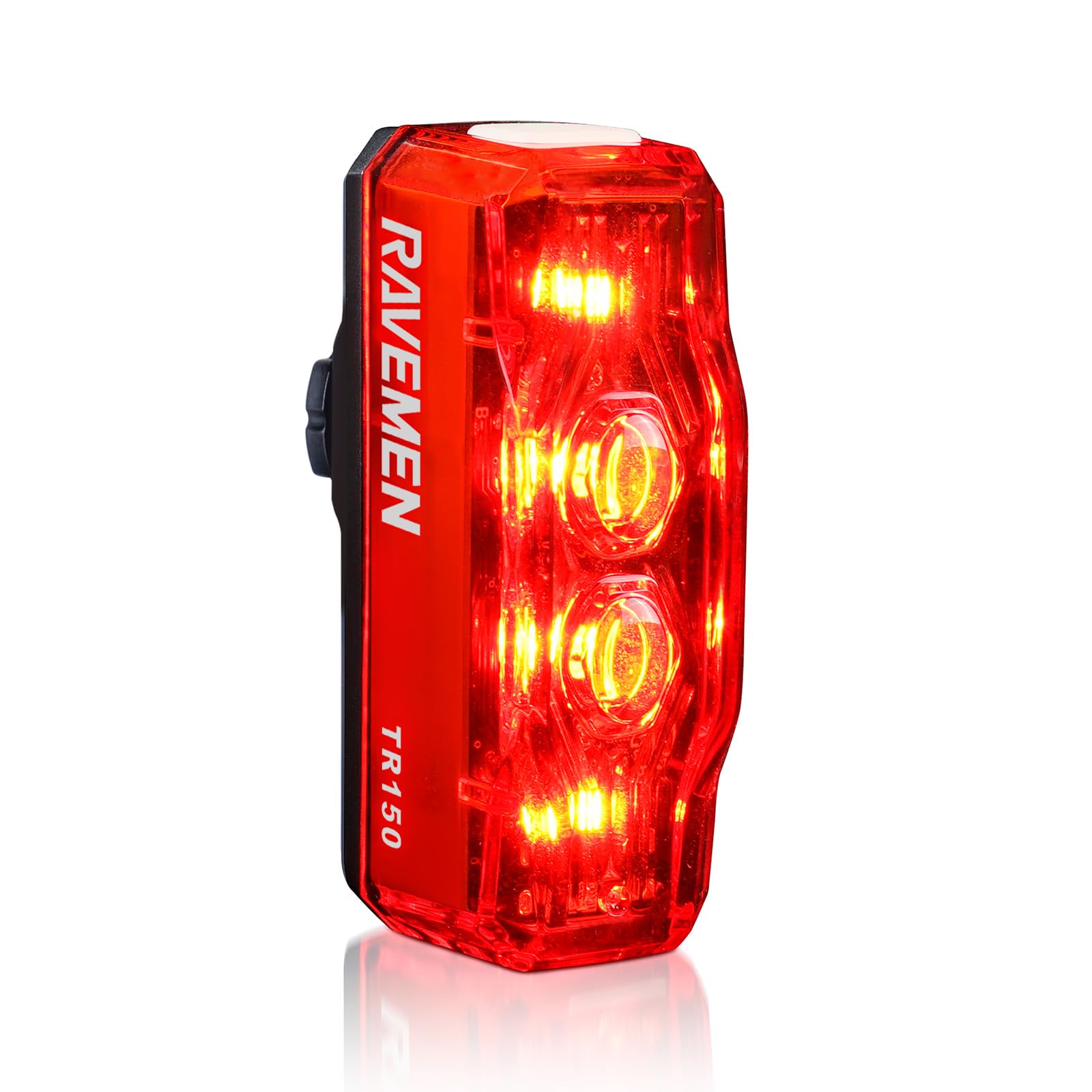 RAVEMEN TR150 Bike Tail Light 150 Lumens Rechargeable Bicycle Rear Safety Light for Daytime Night Riding