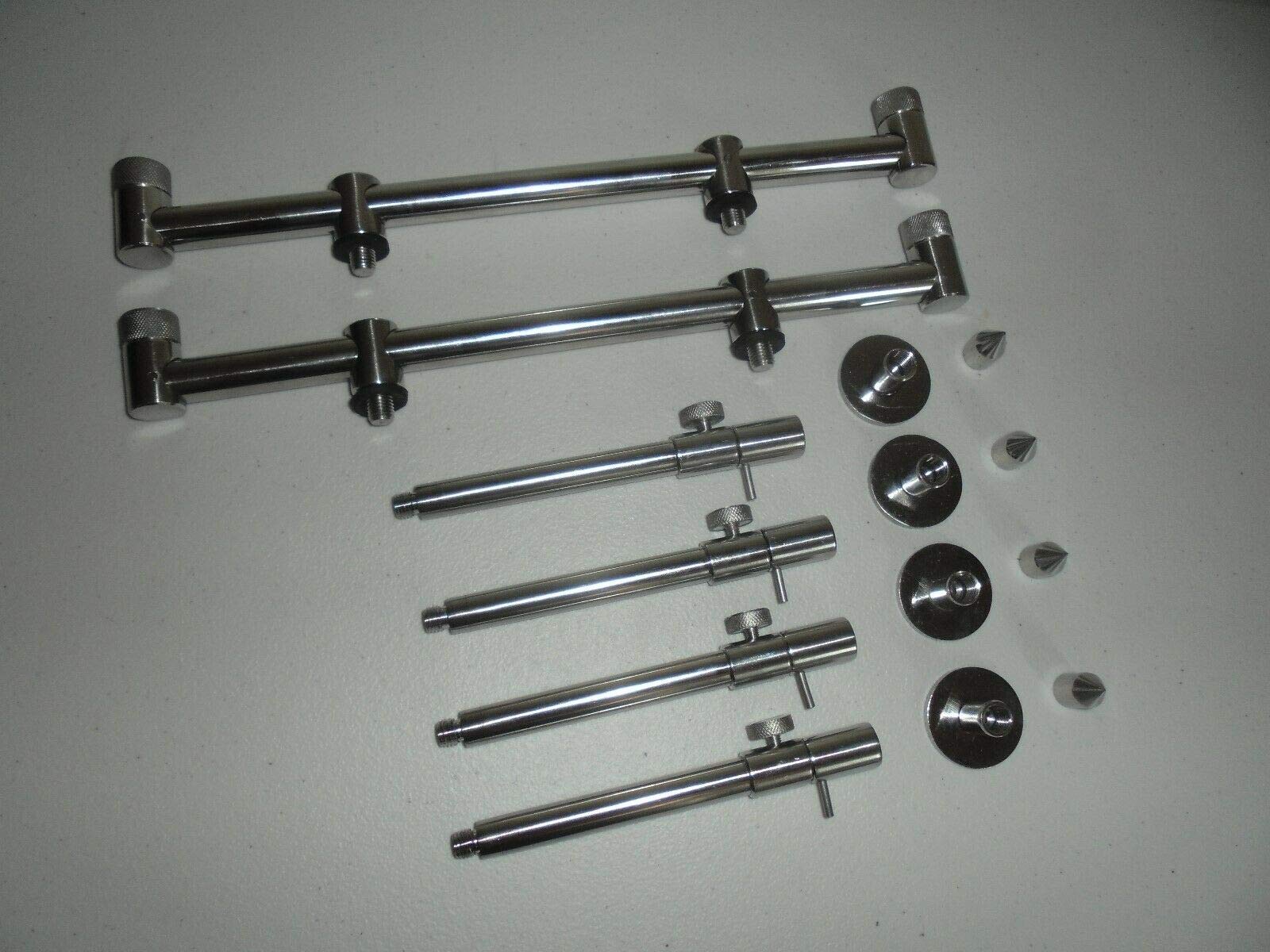 TMC 2 x 2 Rod stainless steel 30cm Buzz Bars + 4 x 15-23cm interchangeable sticks