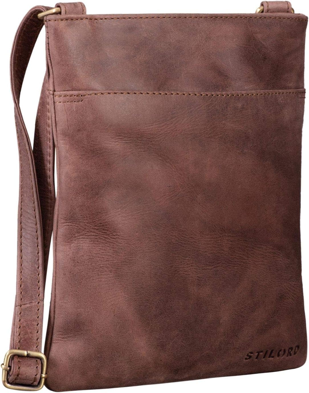 STILORD "Alicia" Small Handbag Shoulder Bag Leather for Women Elegant Cross Body Bag Vintage in Genuine Leather Colour:Messina - Brown - Image 4