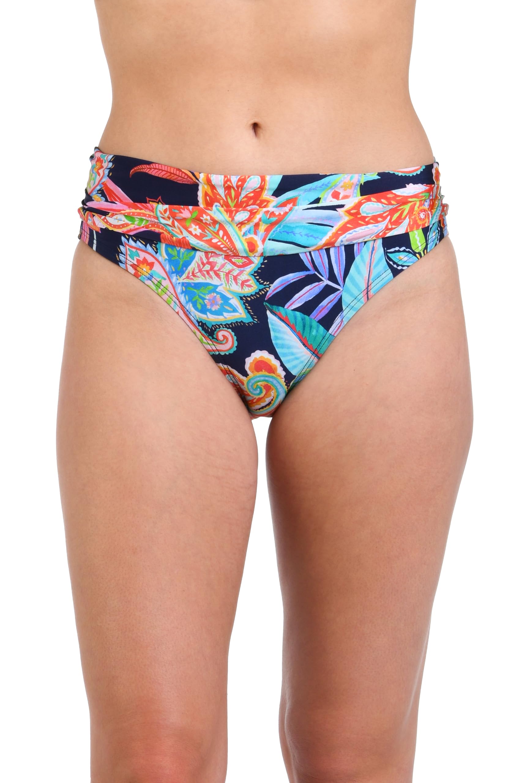 La Blanca Women’s Banded Hipster Bikini Swimsuit Bottom, Multi//Tropidelic Paisley, 6