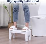 Fanwer Poop Stool Toilet White Adjustable Height 6-8.5 Inches view 2