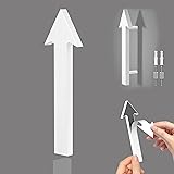 6 Inch Arrow Wall decor, White Modern Arrow
