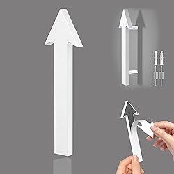 6 Inch Arrow Wall decor, White Modern Arrow