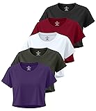 Real Essentials 5 Pack: Women's Dry Fit Crop Top