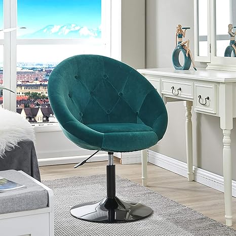 Amazon Com Vanity Stool Cushioned With Back Vanity Stool Modern Lounge Round Edge Chair For Girl S Room Makeup Dressing Table And Beauty Salon Kitchen Dining