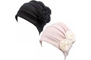 HONENNA Chemo Caps Headwear for Women Turbans Beanies Flowers Hats Headwrap for Cancer Patient Hair Loss