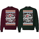 wild custom apparel Couples Matching Funny Ugly Christmas Crewneck Sweater Sweatshirt