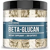 Earthborn Elements Beta Glucan, 200 Capsules, Pure & Undiluted, No Additives