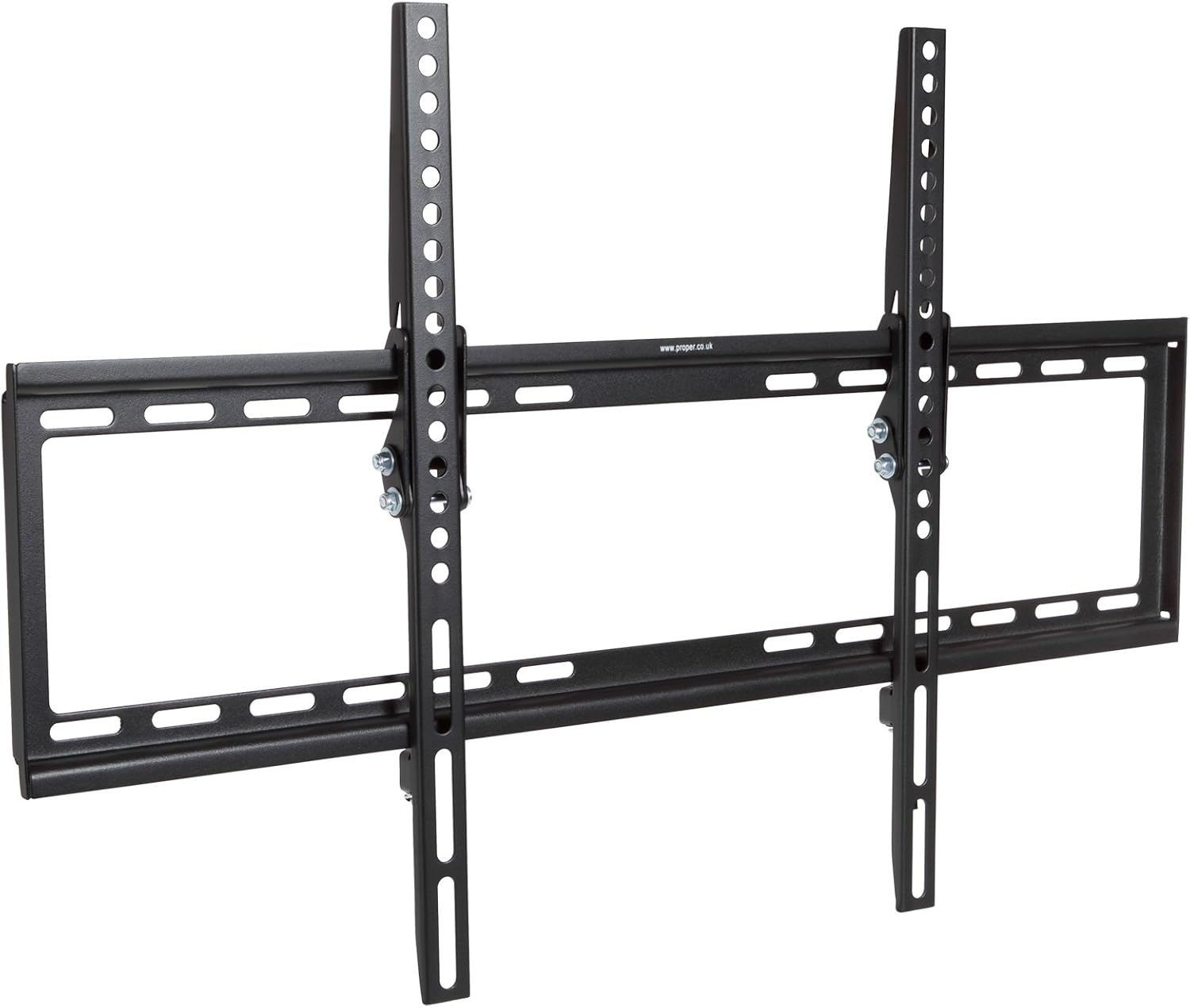 ProperAV Fixed Flat Wall TV Bracket 37" 40" 42" 43" 46" 50" 55" 60" 65" 70" 75" Tilt 8° VESA Max 600x400 Black