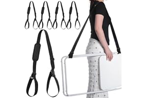 Sanwuta 5 Pcs Carry Strap for Beach Folding Chair Adjustable Shoulder Straps for Camping Scooter Bikes Picnics Beach Chairs(Black)