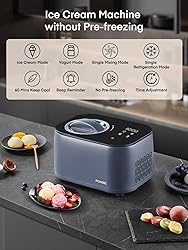FOHERE 1.2Qt Automatic Ice Cream Maker Machine with