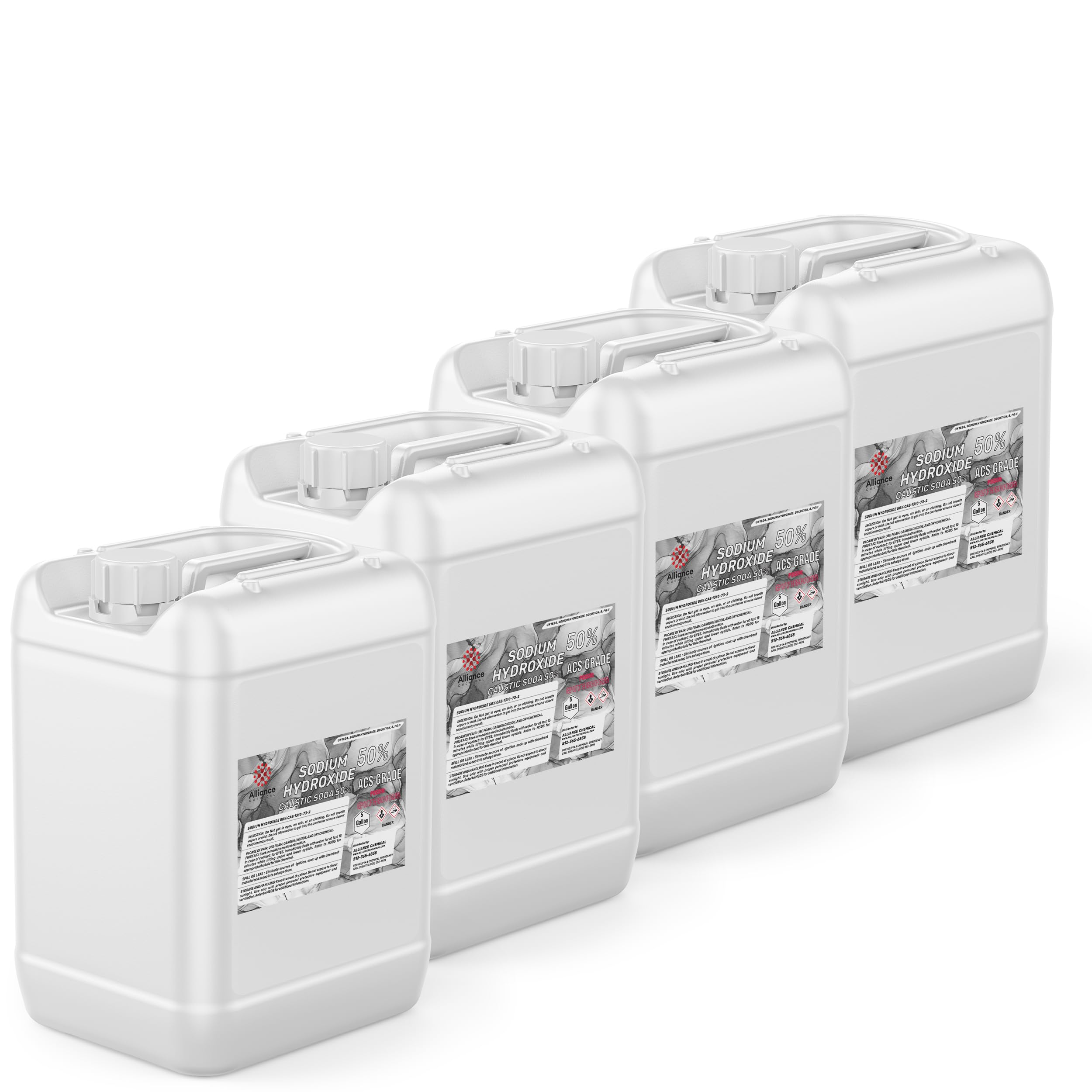 Sodium Hydroxide 50% Solution ACS Grade - 4x5