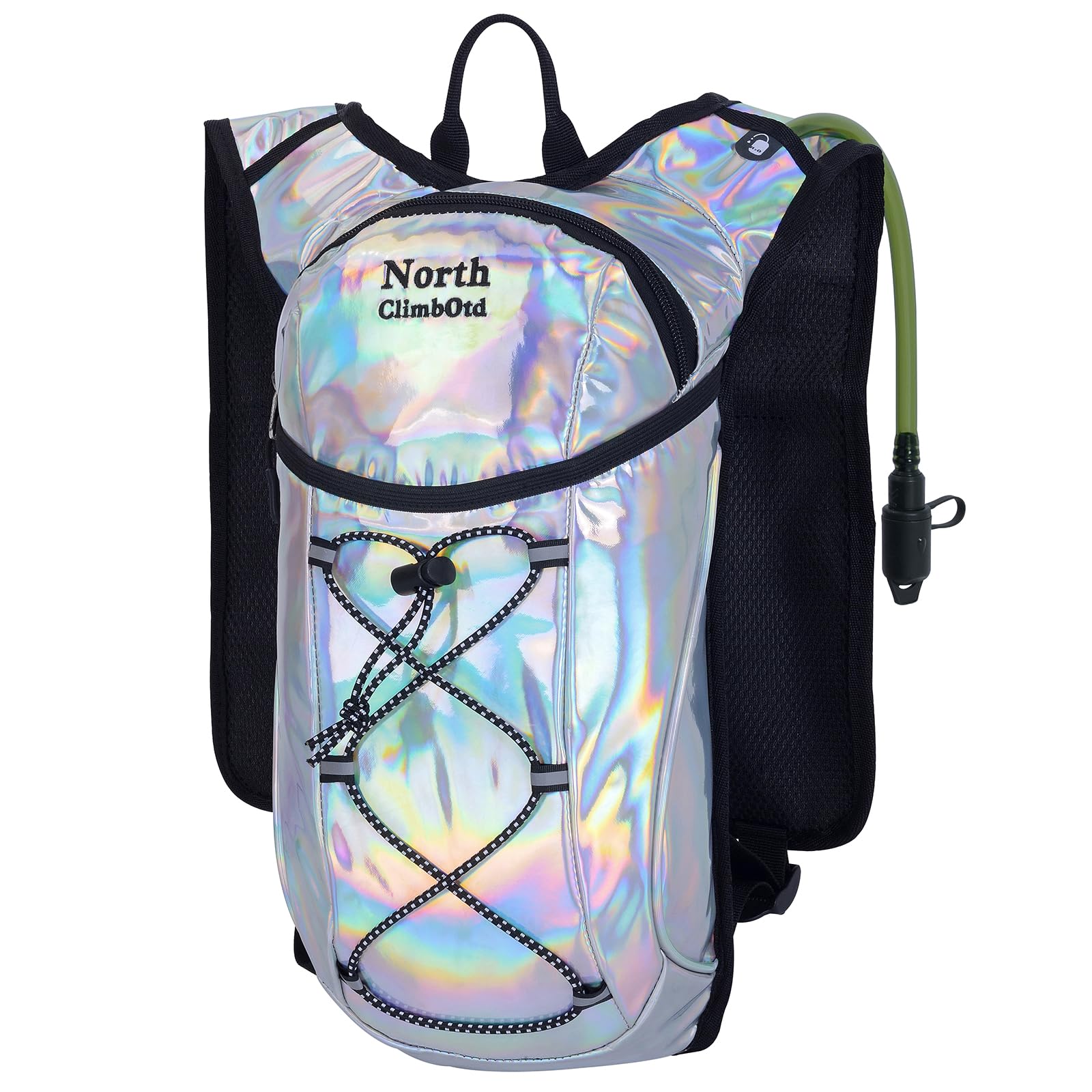 Photo 1 of NorthClimbOtd Reflective Water Hydration Backpack, Hiking Hydration Backpack, Hydration Bag with 2L Water Bladder High Flow Bite Valve, for Running, Biking, Climbing, Festival Rave for Men Women