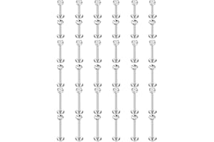 Fiasaso 36 Pcs 16G Surgical Steel Medusa Lip Piercing Jewelry with 3mm CZ Helix Tragus Stud Earrings for Women Men Labret Mon