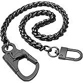 Ahiller Pants Chain for Men,Heavy Pocket Keychain with Double Locking Clip Anti-Theft Wallet Chains,Hip Hop Punk Long Key