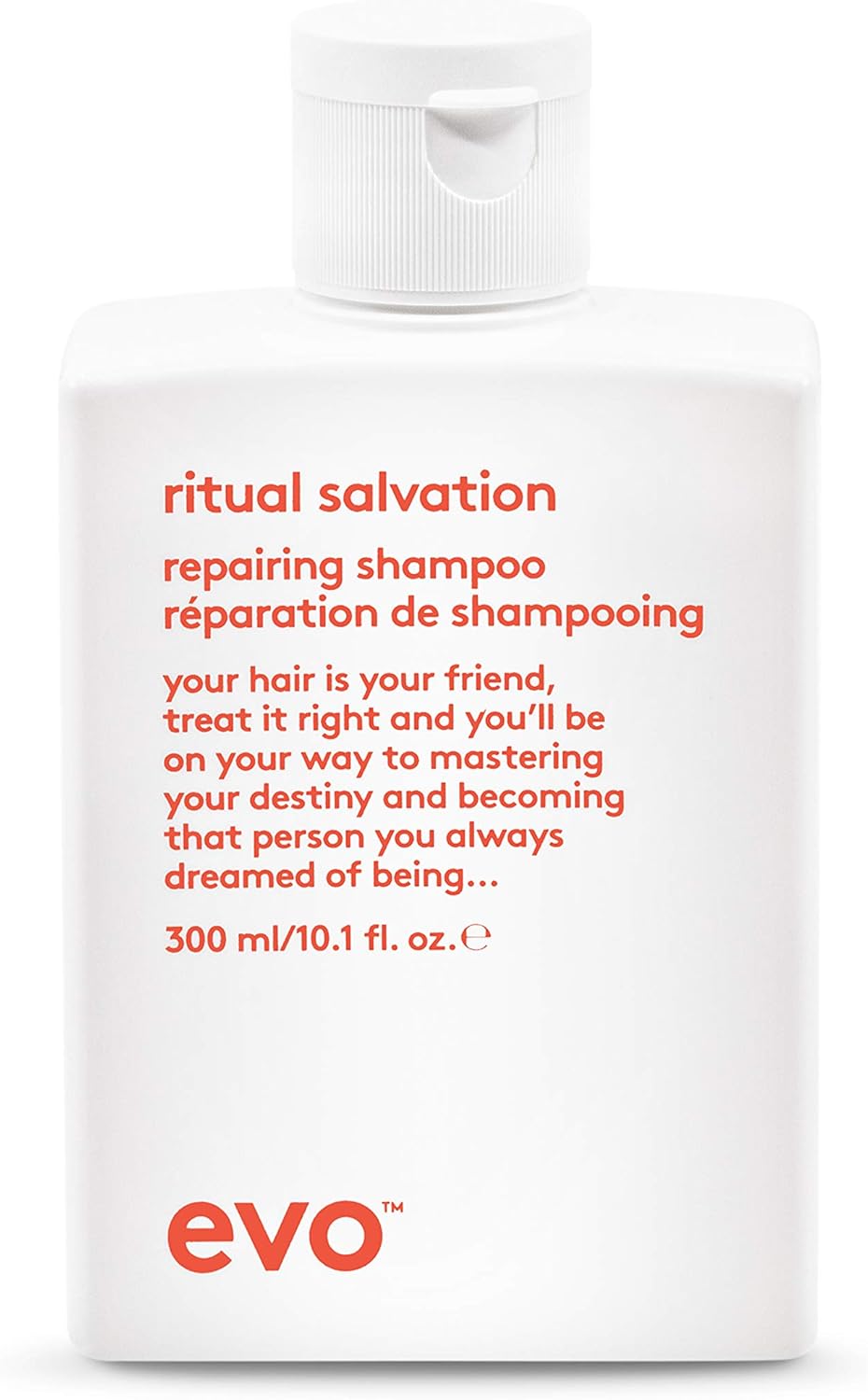 Evo Ritual Salvation Repairing Sulphate-Free Shampoo for Damaged Colour-Treated Hair - Protein-Rich, Strengthens & Moisturises - 300 mL