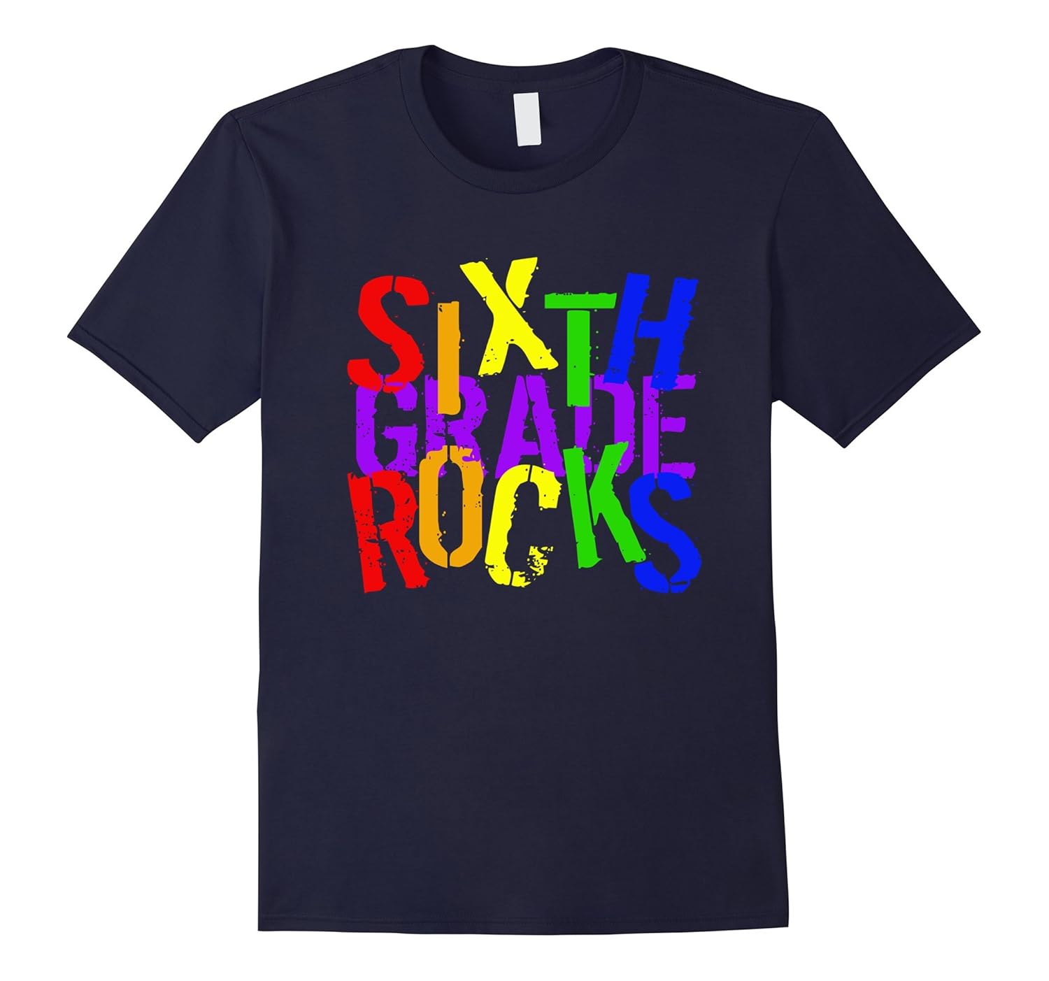 Sixth Grade Rocks Teacher Kids Fun Novelty T Shirt Top-ANZ