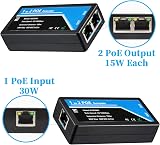 Revotech 2 Port PoE Extender IEEE 802.3af/at 100Mbps 100m 1 in 2 out view 3
