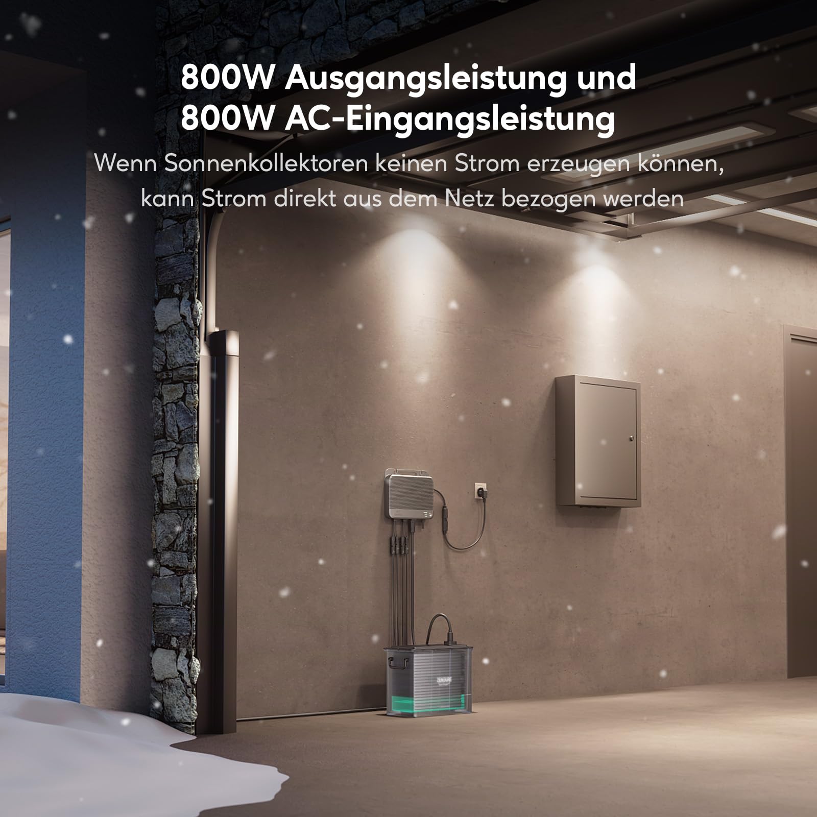Zendure 800W Balkonkraftwerk - Balkonkraftwerk 800W komplett Steckdose - neuester SolarFlow 800 800W Mikro Wechselrichter - Solaranlage Komplettset - 430W x2 bifaziale Solarmodule inkl. Zubehör 3