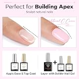 Modelones Pink Builder Gel with Base & Top Coat Set 3Pcs No Wipe Top Coat view 4
