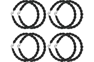 BLMHTWO 8PCS Military Boot Straps, Elastic Boot Bands Blousing Garter Straps Outdoor Legging Rope with Metal Hook for Pants Men and Women Outdoor Hiking Military