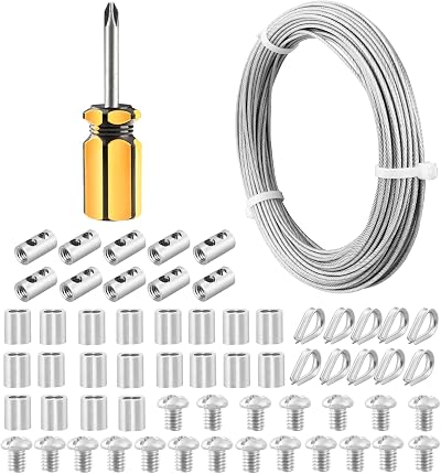 Abimars 30M Stainless Steel Cable Wire 2mm 7x7 Strand 304 Outdoor Garden Fence
