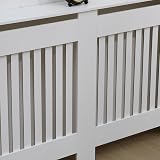 Vivo Technologies Radiator Cover White Large MDF Slat Shelf 152x82x19 cm view 4